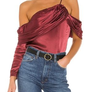 House of Harlow x Revolve Lillyann Top Wine SZ S